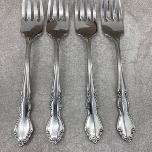 Heirloom by Oneida Dover Salad Forks 18/10 Set of 4 USA